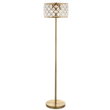 Elizabeth 60" Crystal/Metal LED Floor Lamp - JONATHAN Y