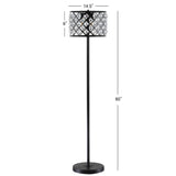 Elizabeth 60" Crystal/Metal LED Floor Lamp - JONATHAN Y