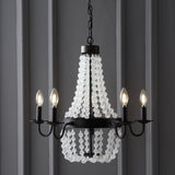 Nova 21.5" Acrylic Beaded LED Chandelier - JONATHAN Y