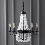 Nova 21.5" Acrylic Beaded LED Chandelier - JONATHAN Y