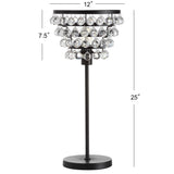 Buckingham 25" Crystal/Metal Table Lamp - JONATHAN Y