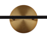 Caleb Brass Vanity Wall Sconce Clear - JONATHAN Y