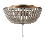 Allison 15" Wood Beaded/Metal LED Flush Mount - JONATHAN Y