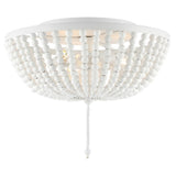 Allison 15" Wood Beaded/Metal LED Flush Mount - JONATHAN Y