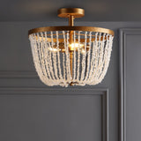 Georgian 15" Stone/Metal LED Flush Mount - JONATHAN Y