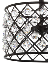 Gabrielle 14.5" Crystal/Metal LED Semi Flush Mount - JONATHAN Y