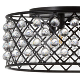 Gabrielle 19" Metal/Crystal LED Flush Mount Ceiling Light - JONATHAN Y