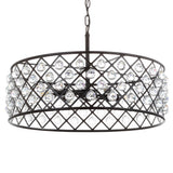 Gabrielle Crystal/Metal LED Pendant - JONATHAN Y