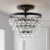Toronto Metal/Crystal LED Flush Mount - JONATHAN Y