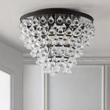 Toronto 16" Metal/Crystal LED Flush Mount - JONATHAN Y
