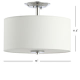 Marc 15" Metal LED Semi-Flush Mount - JONATHAN Y