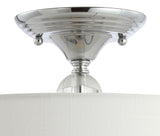 Marc 15" Metal/Crystal LED Semi Flush Mount - JONATHAN Y
