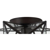 Stella 12" Moravian Star Metal/Clear Glass LED Flush Mount - JONATHAN Y