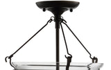 Charlotte 14.5" Metal/Glass LED Semi Flush Mount - JONATHAN Y