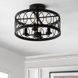 Sylvain 15.5" Metal LED Semi Flush Mount - JONATHAN Y