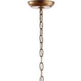 Isabelle 20" Adjustable Metal/Glass LED Pendant - JONATHAN Y