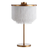 Coco 27.5" Fringed/Metal LED Table Lamp - JONATHAN Y