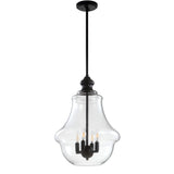 Adam Adjustable Metal/Glass LED Pendant - JONATHAN Y