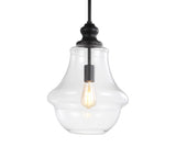 Adam Adjustable Metal/Glass LED Pendant - JONATHAN Y