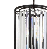 Bevin 12" Metal/Crystal LED Pendant - JONATHAN Y