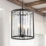 Bevin 12" Metal/Crystal LED Pendant - JONATHAN Y