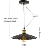 Lotus 12.25" Adjustable Metal LED Pendant - JONATHAN Y