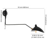 Frank 35" Iron Retro Swing LED Wall Sconce - JONATHAN Y