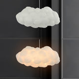 Zephyr 23" Modern Contemporary Silk LED Cloud Pendant - JONATHAN Y