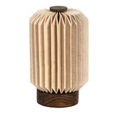 Banks 8.5" Modern Minimalist Paper Pleated Column Accent LED Table Lamp