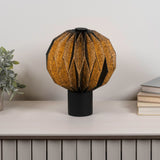Quincy 11" Modern Minimalist Paper Pleated Orb Accent LED Table Lamp