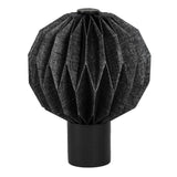 Quincy 11" Modern Minimalist Paper Pleated Orb Accent LED Table Lamp