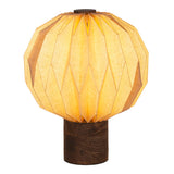 Quincy 11" Modern Minimalist Paper Pleated Orb Accent LED Table Lamp