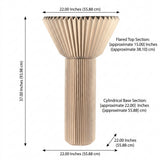 Archer 37" Modern Minimalist Pleated Shade Floor Lamp Natural – DIM