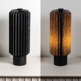 Banks 15.75" Modern Minimalist Paper Pleated Column Accent LED Table Lamp