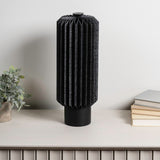 Banks 15.75" Modern Minimalist Paper Pleated Column Accent LED Table Lamp