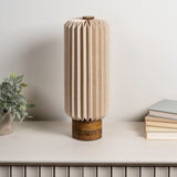 Banks 15.75" Modern Minimalist Paper Pleated Column Accent LED Table Lamp