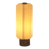 Banks 15.75" Modern Minimalist Paper Pleated Column Accent LED Table Lamp