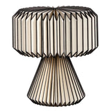 Zelda 12.8" Modern Art Deco Paper Pleated Shade Accent LED Table Lamp