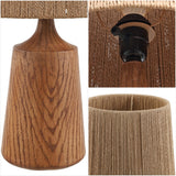 Highland 22.25" Classic Cottage Tapered Resin/Metal LED Table Lamp with Paper Rope Shade