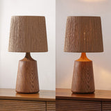 Highland 22.25" Classic Cottage Tapered Resin/Metal LED Table Lamp with Paper Rope Shade