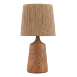 Highland 22.25" Classic Cottage Tapered Resin/Metal LED Table Lamp with Paper Rope Shade