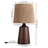 Highland 22.25" Classic Cottage Tapered Resin/Metal LED Table Lamp with Paper Rope Shade