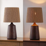 Highland 22.25" Classic Cottage Tapered Resin/Metal LED Table Lamp with Paper Rope Shade