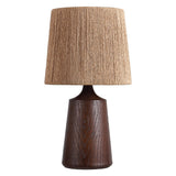 Highland 22.25" Classic Cottage Tapered Resin/Metal LED Table Lamp with Paper Rope Shade