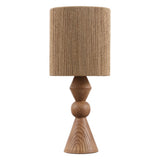 Orbic Taper 23.5" Rustic Cottage Resin/Metal LED Table Lamp with Paper Rope Shade