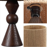 Orbic Taper 23.5" Rustic Cottage Resin/Metal LED Table Lamp with Paper Rope Shade