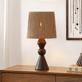 Orbic Taper 23.5" Rustic Cottage Resin/Metal LED Table Lamp with Paper Rope Shade