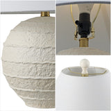 Archer 21" Coastal Cottage Textured Resin/Metal Ridged LED Table Lamp