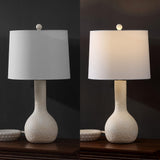 Katee 24.75" Modern Scandinavian Textured Resin/Metal Gourd LED Table Lamp