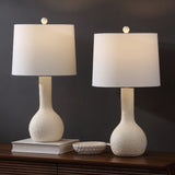Katee 24.75" Modern Scandinavian Textured Resin/Metal Gourd LED Table Lamp